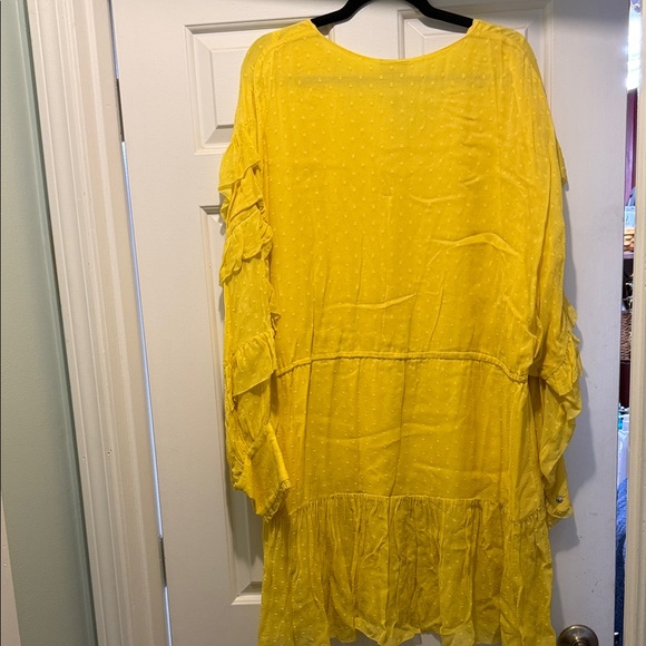 Farm Rio Mini Yellow Dress with Beaded Tie - Picture 5 of 6